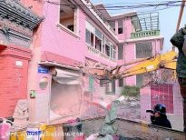 2019年苏州拆除违建锤!金鸡岭三层别墅开拆
