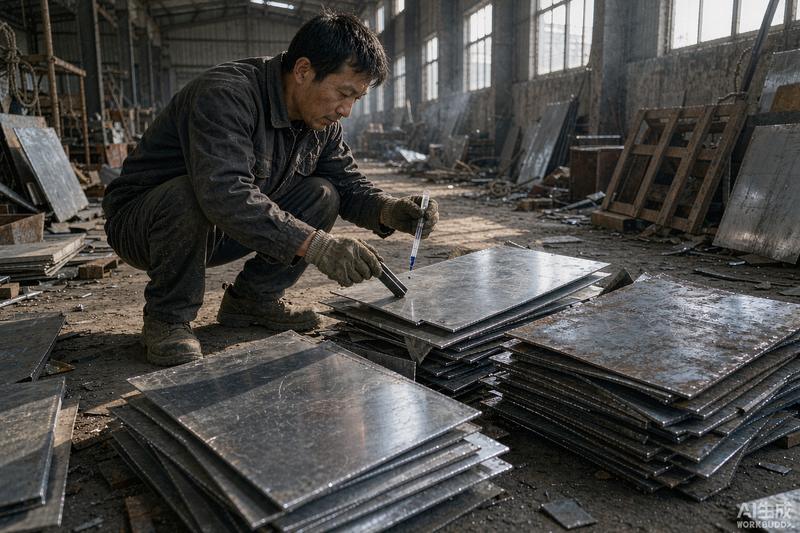 拆除现场用磁铁与药水鉴别废不锈钢牌号